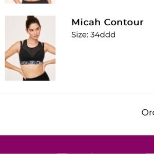 Women’s Black Sports Bra - Adore Me - Micah Contour - Never Worn - 34DDD